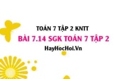 Bài 7.14 SGK Toán 7 tập 2 Kết nối tri thức